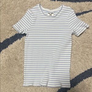 H&M Kids Blue and White Striped Tee